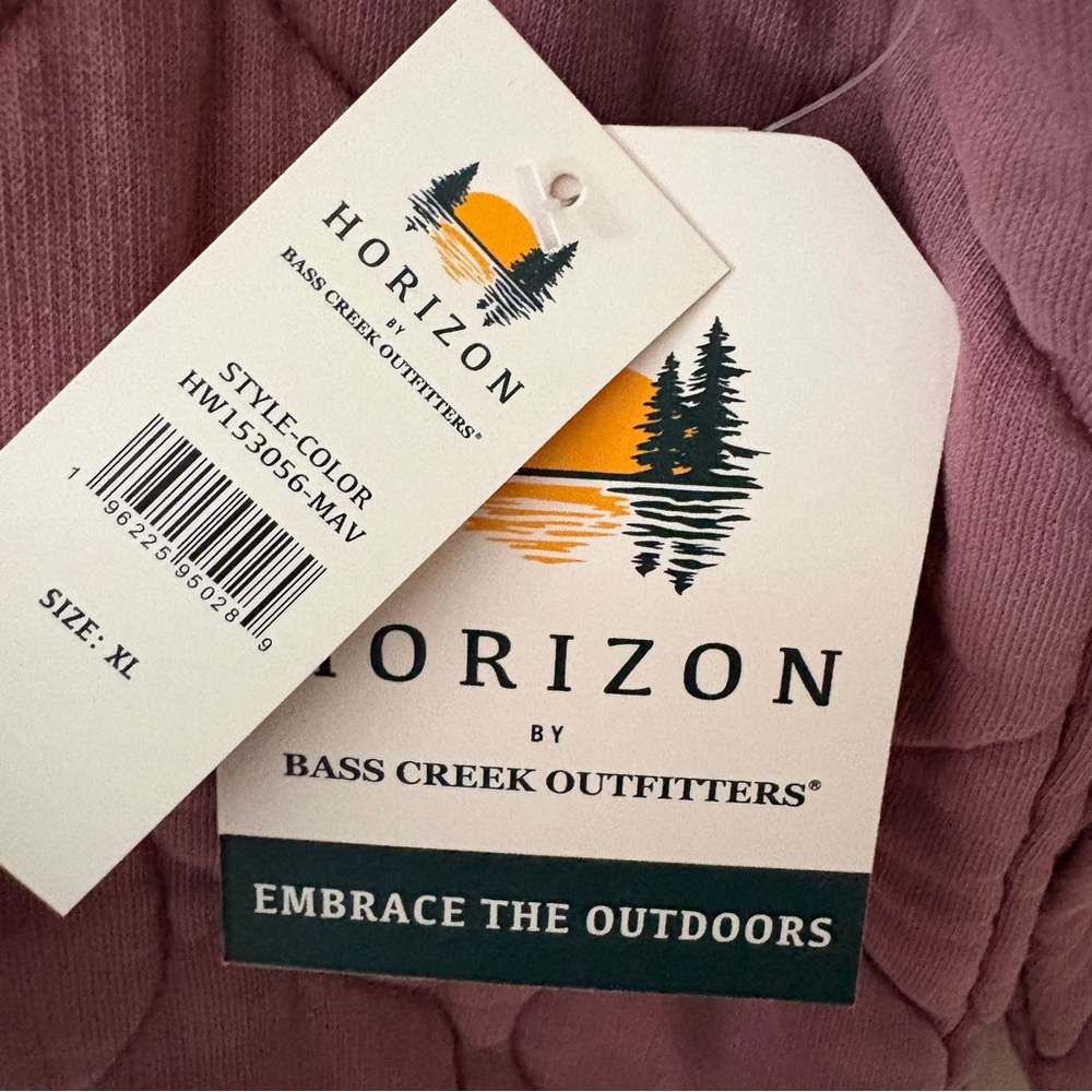 Horizon Bass Creek Outfitters XL NEW mauve pink Quilted jacket with hood - Picture 3 of 6